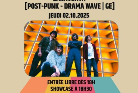 Garaventa Le groupe de musique sur un fond orange