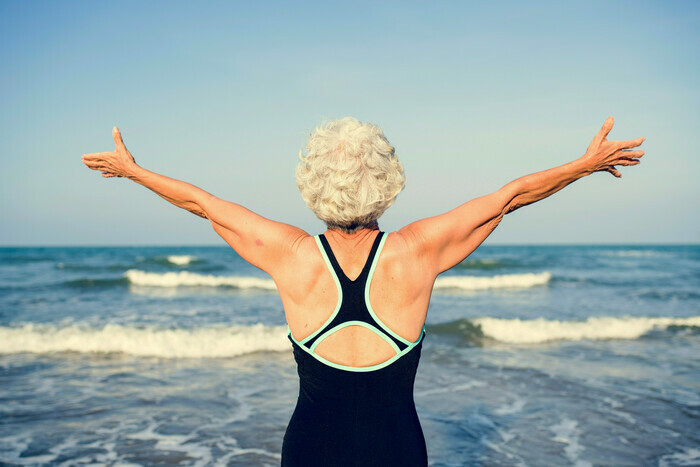 Aquagym seniors en extérieur