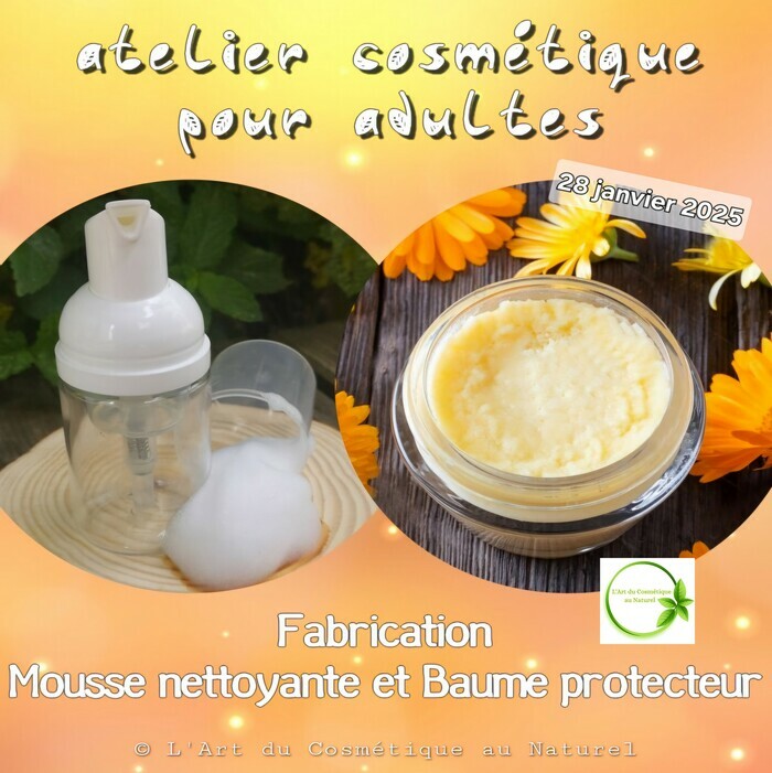 mousse nettoyante, baume