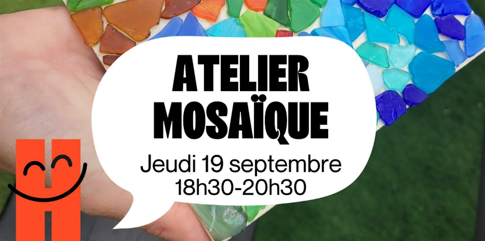 Atelier Mosaïque, le jeudi 19 septembre de 18h30 à 20h30