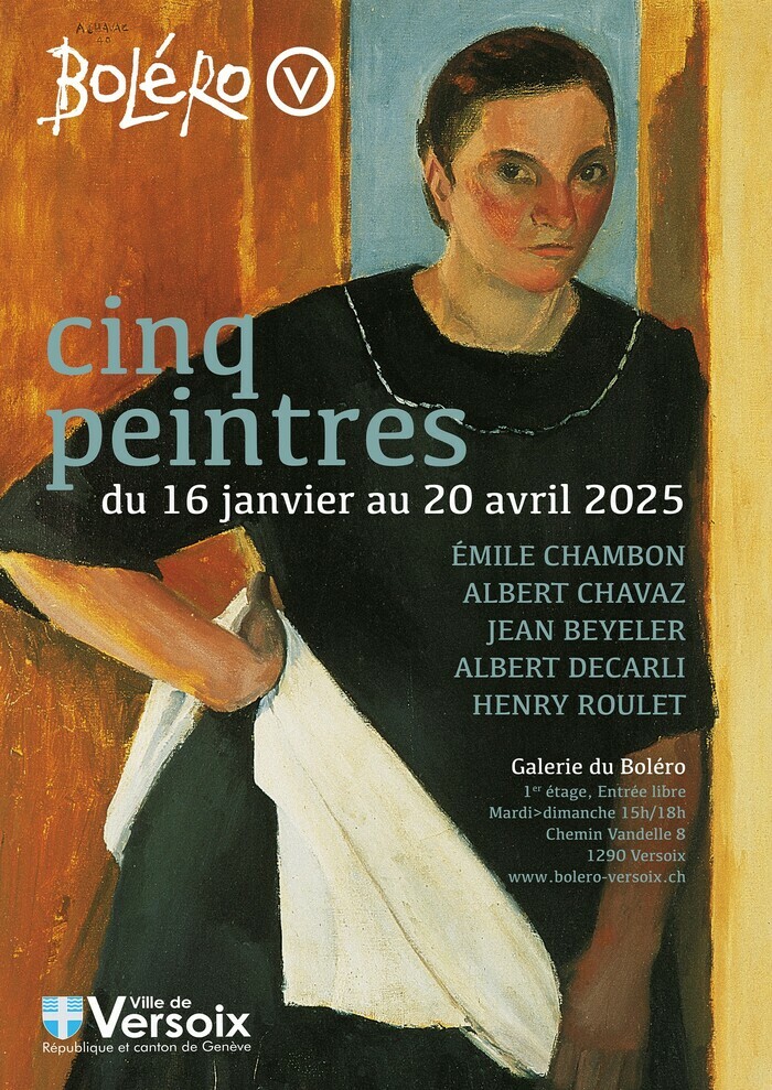 Affiche de l'exposition Cinq peintres