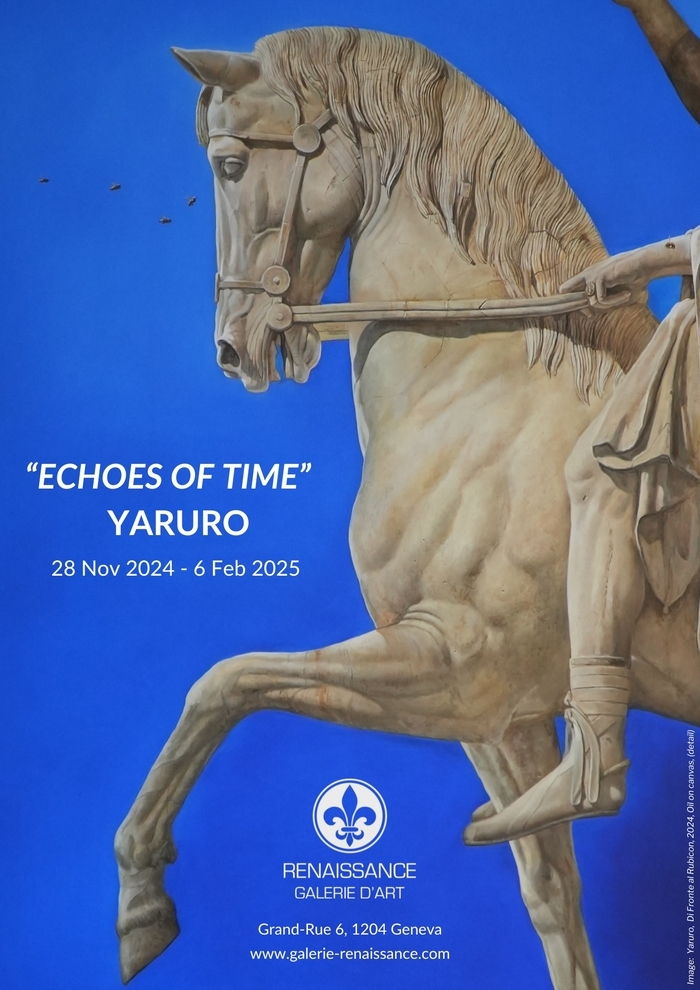 Flyer for Exhibition "Echoes of Time" at Galerie Renaissance 27 November 2024 to 6 February 2025