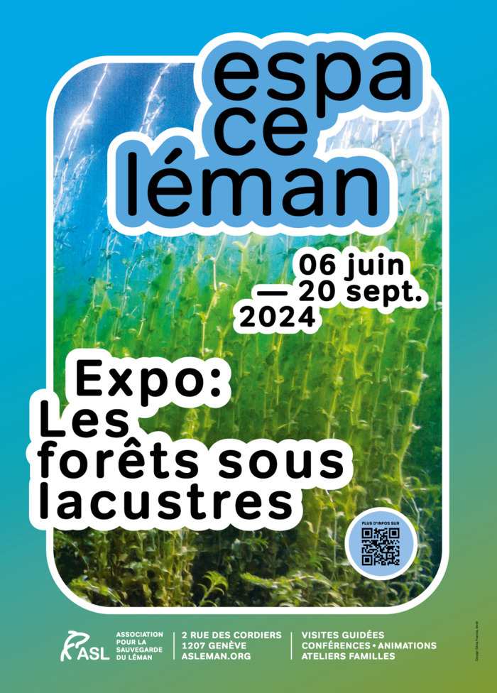 Poster for the ‘Les forêts sous-lacustres’ exhibition at Espace Léman.