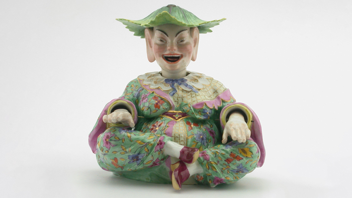 Figurine : Magot, Manufacture de Meissen (Allemagne), 2e quart du 19e s.