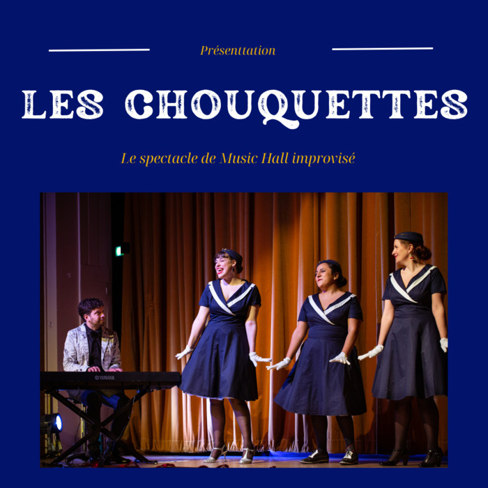 trois chanteuses en tenue vintage et un pianiste