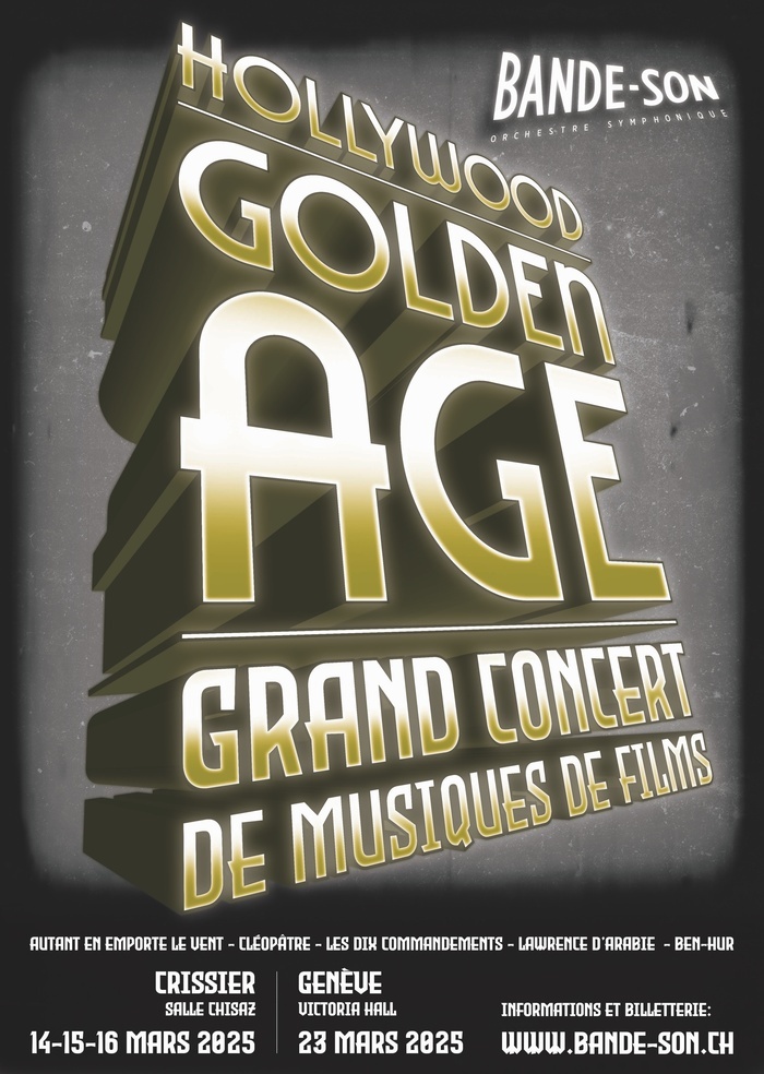 Affiche du concert de musiques de films Hollywood Golden Age