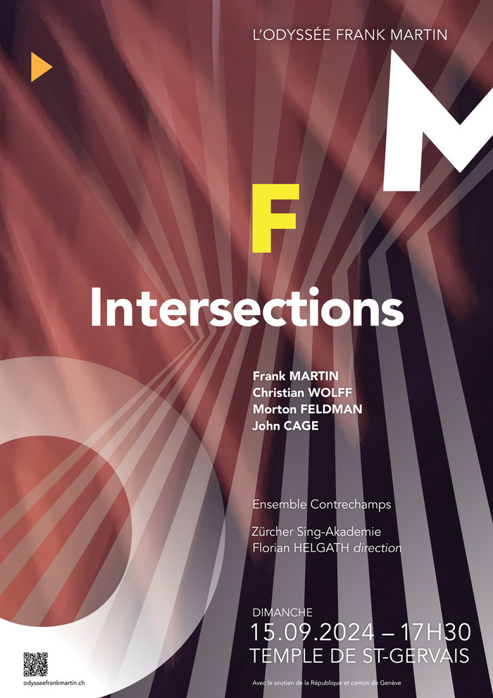 Affiche du concert "Intersections" dimanche 15 septembre au Temple Saint Gervais.