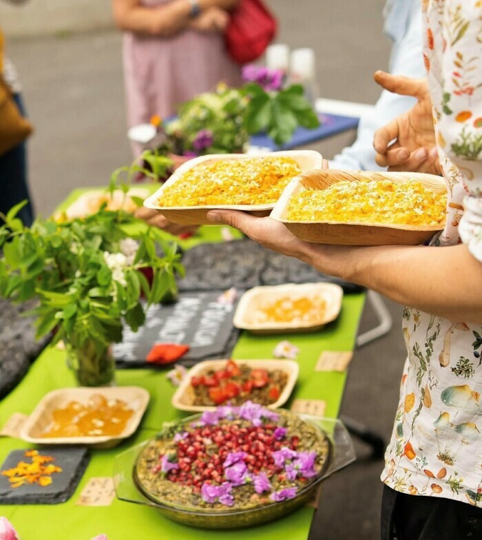 Plats cuisinés et colorés