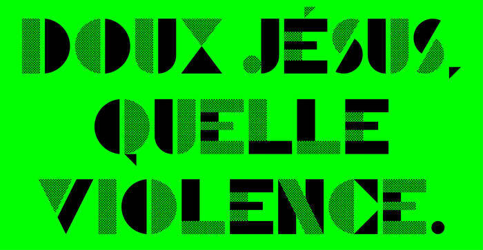 Affiche Le Père Noël est une benne à ordures_Doux Jésus quelle violence