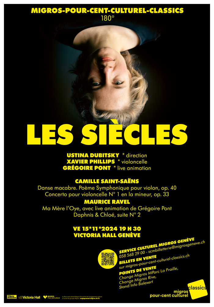 Affiche du concert Les Siècles, avec la cheffe Ustina Dubitsky