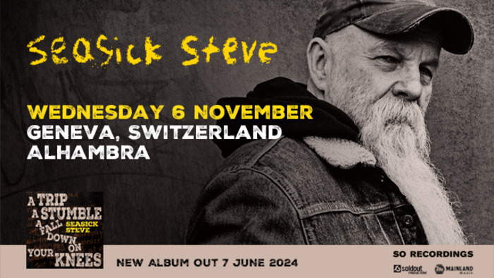 Photo de Seasick Steve de profil en noir et blanc