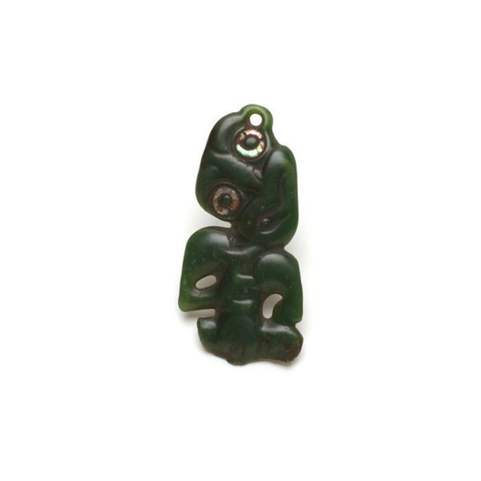 Image de Hei tiki, pendentif de cou, Nouvelle-Zélande / Aotearoa Māori. Deuxième moitié du 19e siècle.