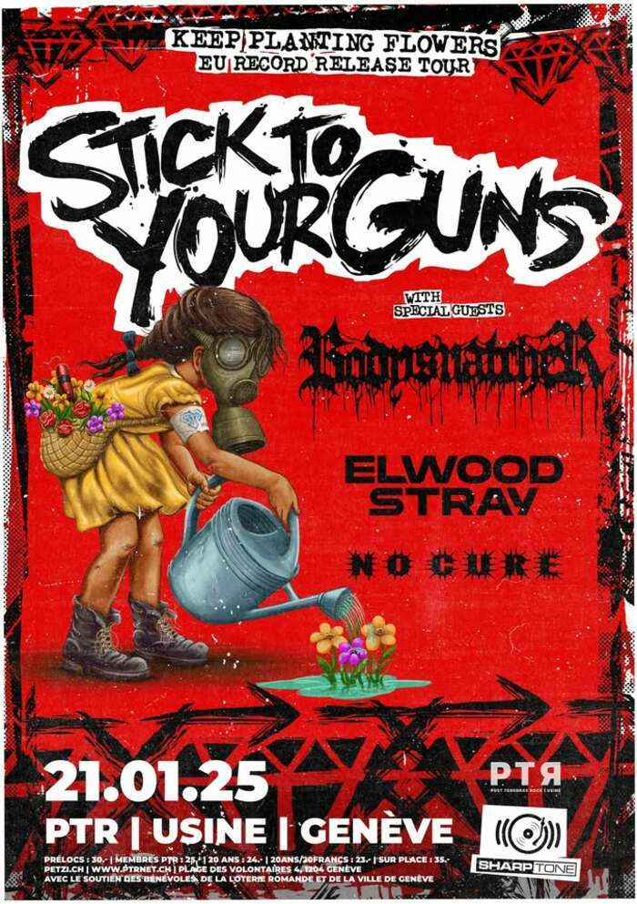 Affiche du concert de Stick to your guns à Post Tenebras Rock, l'Usine, Genève