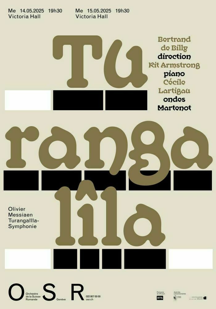 Affiche typographique du concert