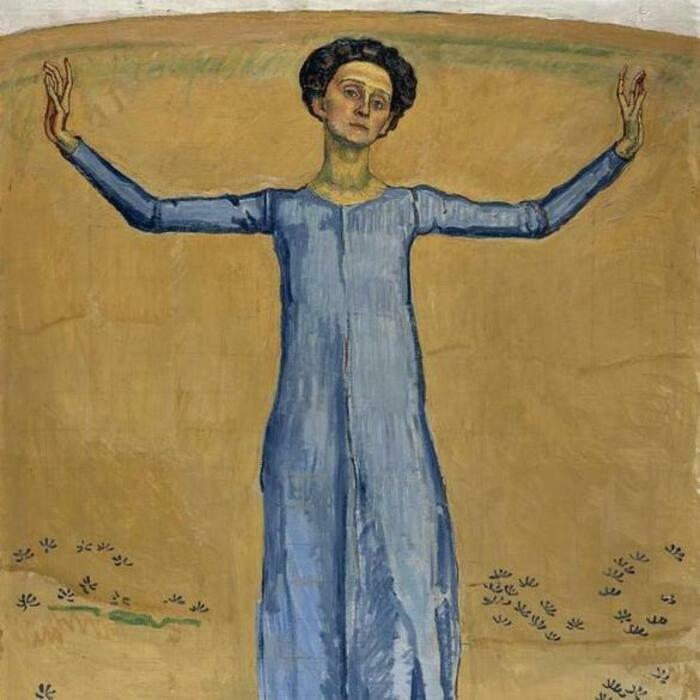 Chant lointain tableau de Hodler