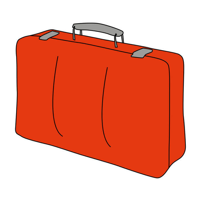 Illustration valise rouge