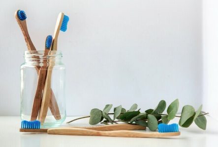 Brosses à dent dans un décor minimaliste