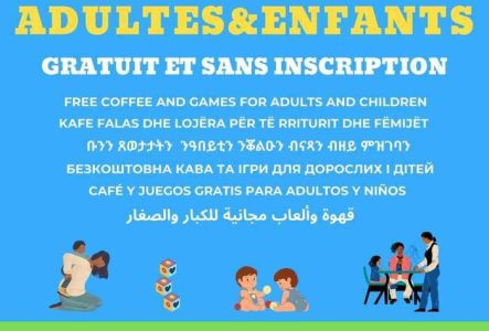 Accueil adultes enfants tous les mercredis et vendredis matins de 9h à 12h  à l'espace de quartier des Eaux-Vives.Gratuit et sans inscription !