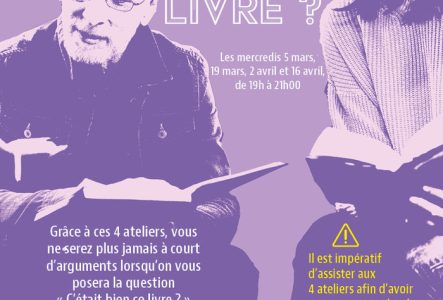 Image avec 2 personnes qui tiennent des livres avec le titre "C'était bien ce livre ?"