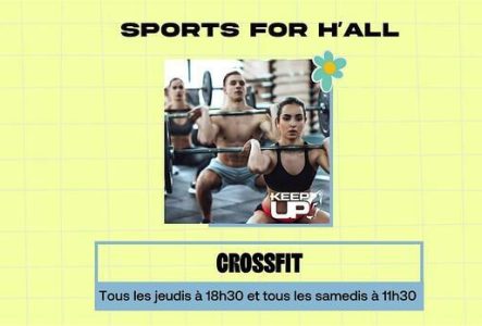 Crossfit - tous les jeudis à 18h30 et tous les samedis à 11h30