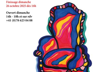 DR Flyer de l'exposition de Daria Reverdin présentant un de ces dessins