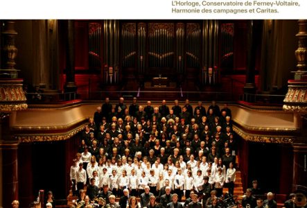 Affiche de la soirée avec l’Orchestre et la chorale au Victoria Hall