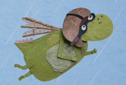 Il était une fois à Dragonville de Herz Marika dessin en papier d'un animal volant