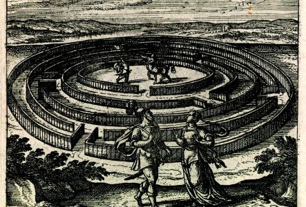 Illustration d'un labyrinthe tiré d'un ouvrage faisant partie de la collection de la Fondation Martin Bodmer