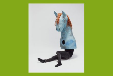 Matthieu Croizier An illustrative photo of the new Old Masters show, with an actor in a horse costume
