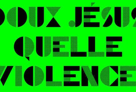 Affiche Le Père Noël est une benne à ordures_Doux Jésus quelle violence