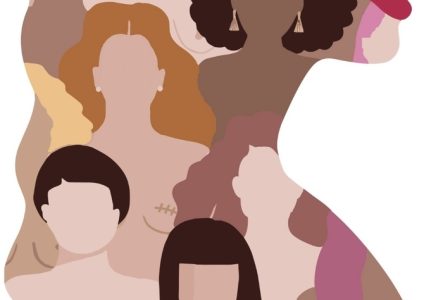 The creative vibe Illustration de femmes dessinées dans une tête de femme qui défini toutes les femmes de tout horizons