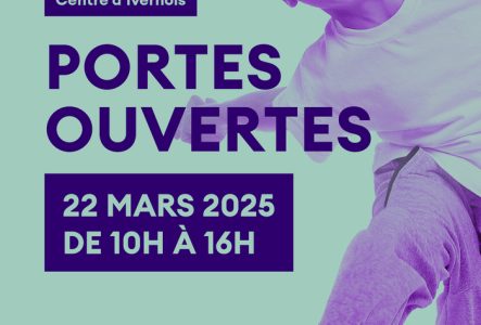 Un enfant saute et on y retrouve toutes les informations pour annoncer les portes ouvertes du Conservatoire populaire