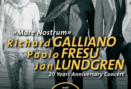 Affiche de la soirée avec Galliano-Fresu-Lundgren