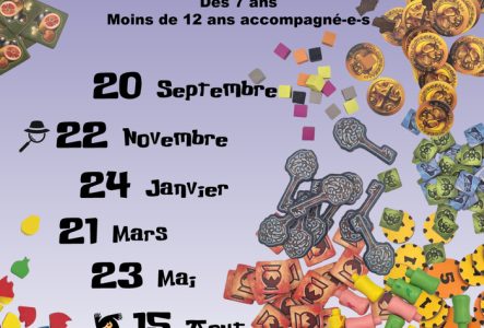 Flyer des soirées jeux 24-25