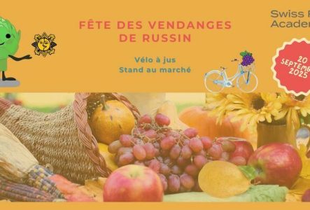 Swiss Food Academy texte annonçant la date de l'événement du 20 septembre pour la Fête des Vendanges et animations proposées