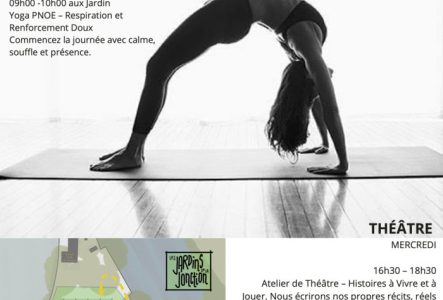 ©Irini Flyer de l'atelier yoga aux Jardins de la Jonction